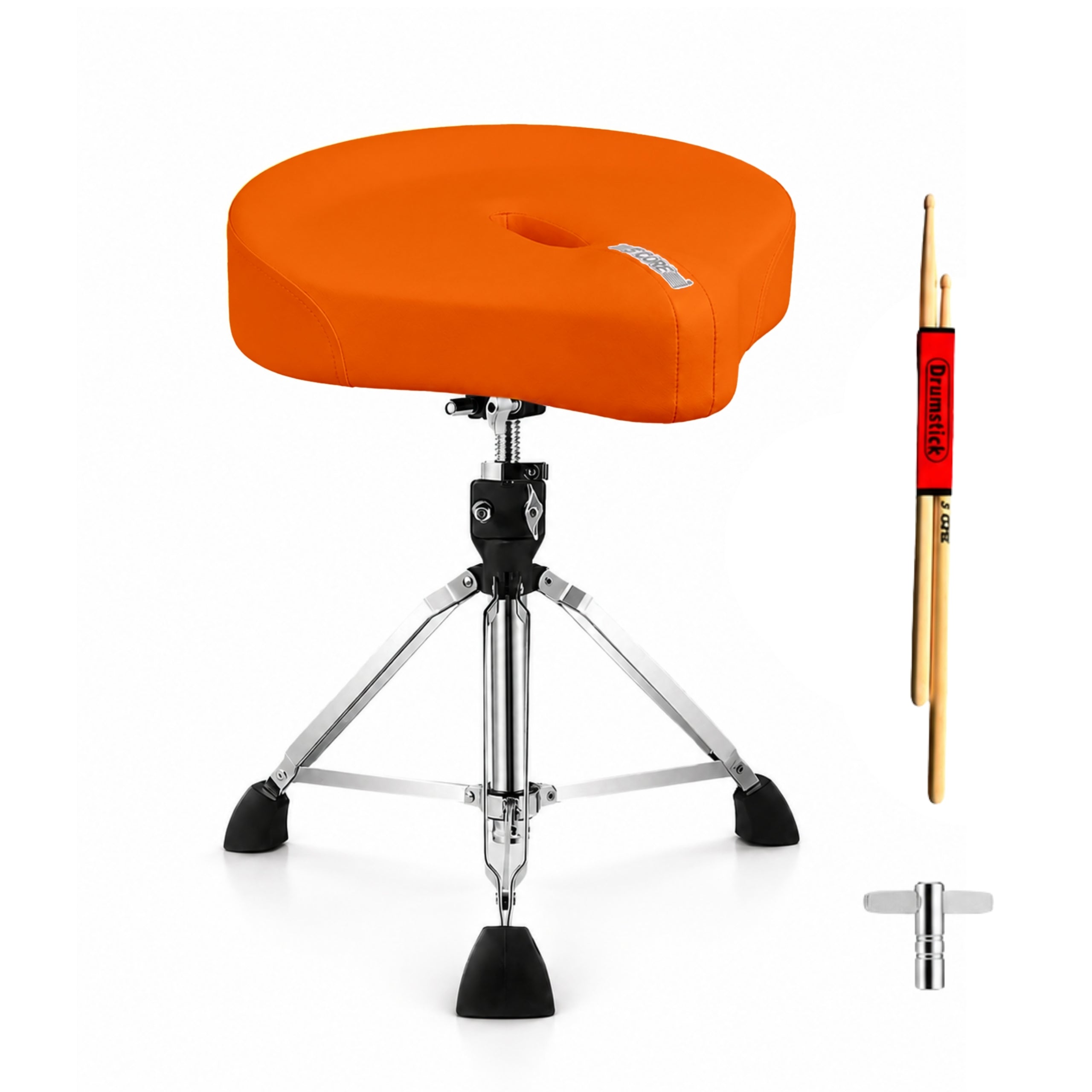 Drum Throne Adjustable - 5 Çekirdekli, Dolgulu, 4 inç Ergonomik,