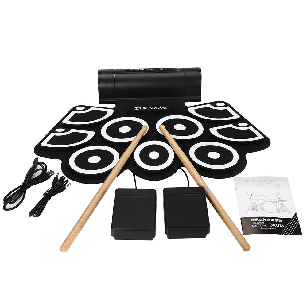Electronic Drum Set Roll Up - Vurmalı Çalgı MD760 Kalınlaştırılmış Silikon Rulo