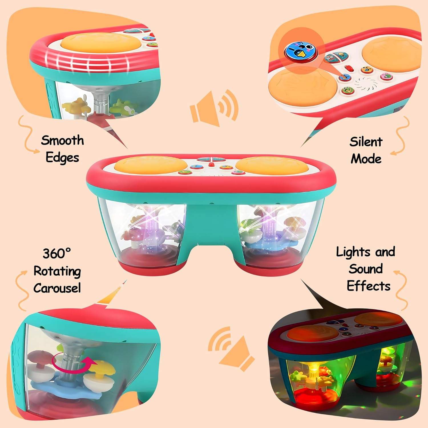 Çocuklar için Çok Fonksiyonlu  - Electronic Drum Kit For Kids incelemesi ve fiyatı