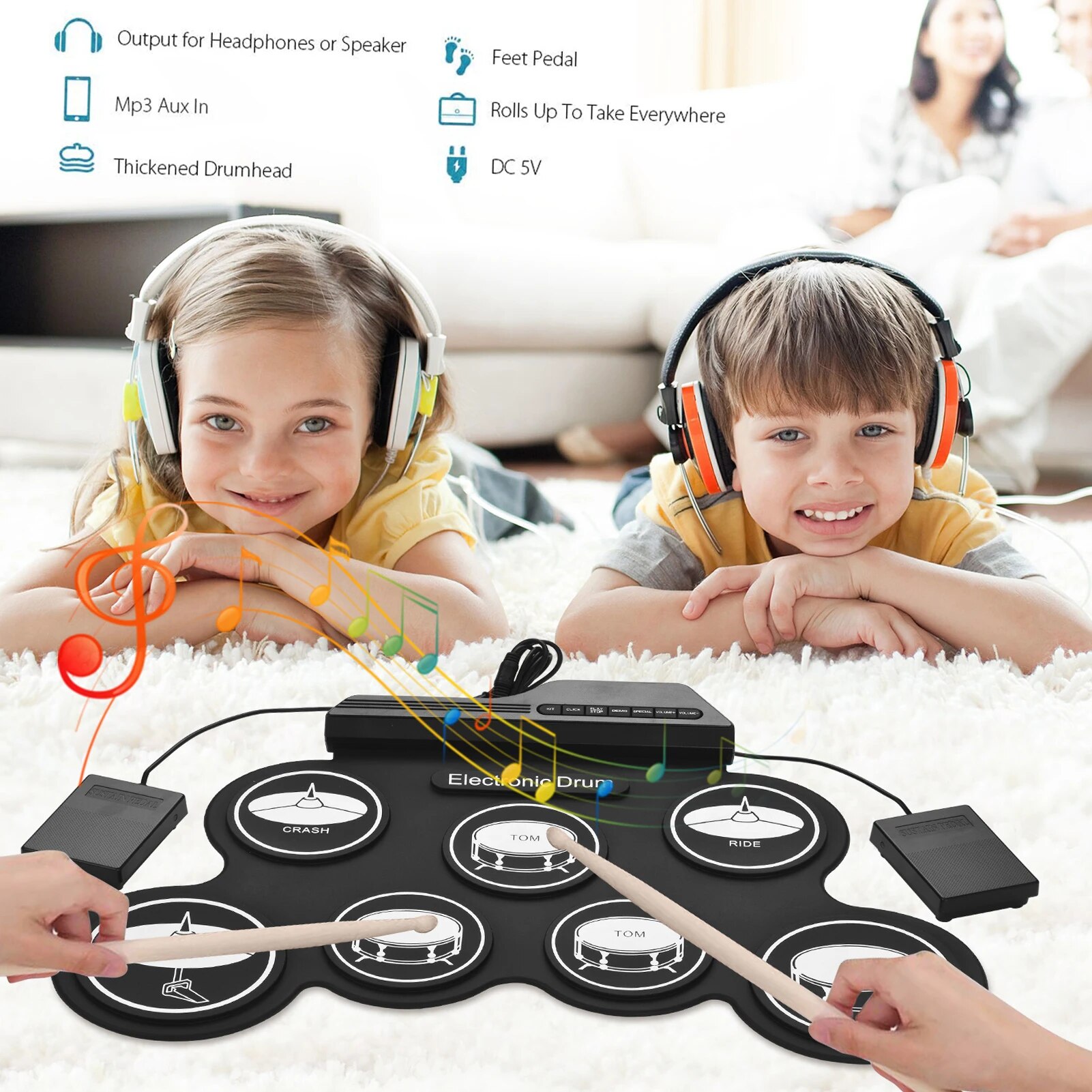Elektronik davul seti USB Roll - Electronic Drum Kit For Kids incelemesi ve fiyatı