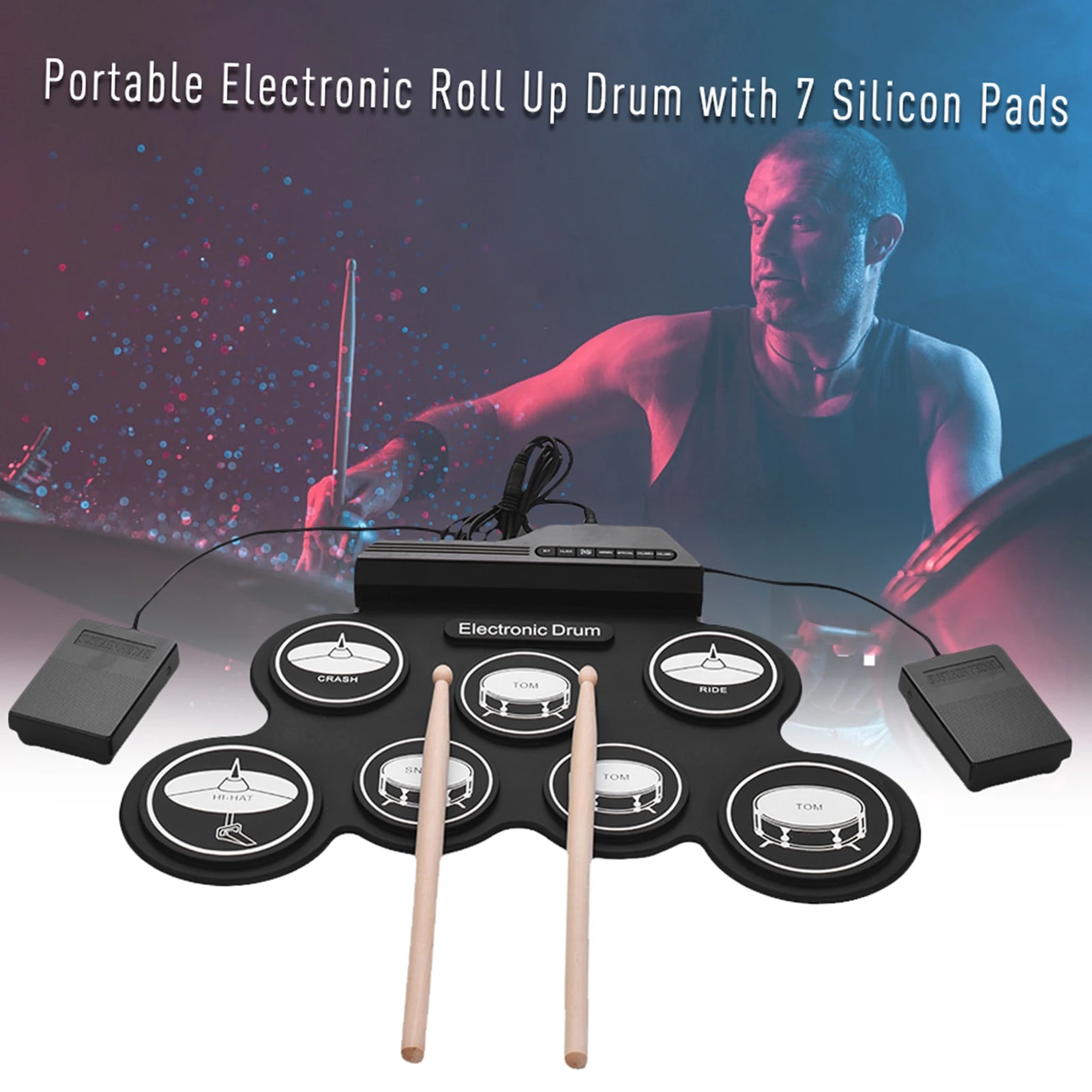 Elektronik davul seti USB Roll - Electronic Drum Kit For Kids incelemesi ve fiyatı