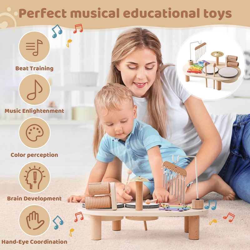 Bebek Eğitici Oyuncaklar Ahşap - Electronic Drum Kit For Kids incelemesi ve fiyatı