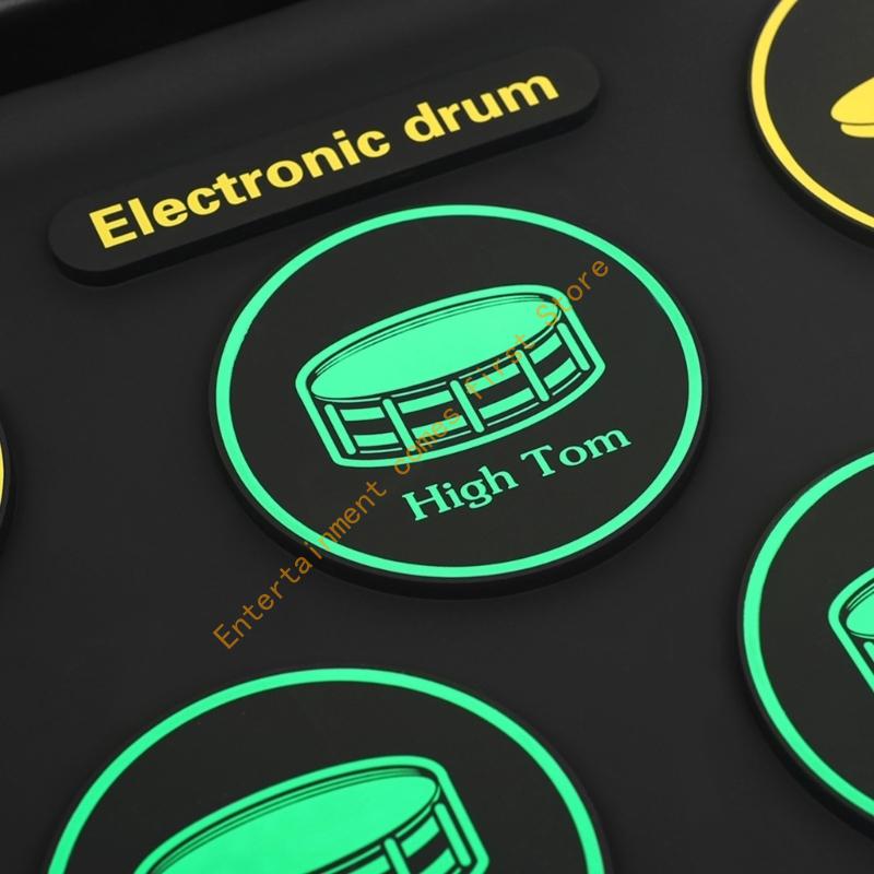 10 Şarkı, Ayarlanabilir Tempi, - Electronic Drum Set Roll Up incelemesi ve fiyatı